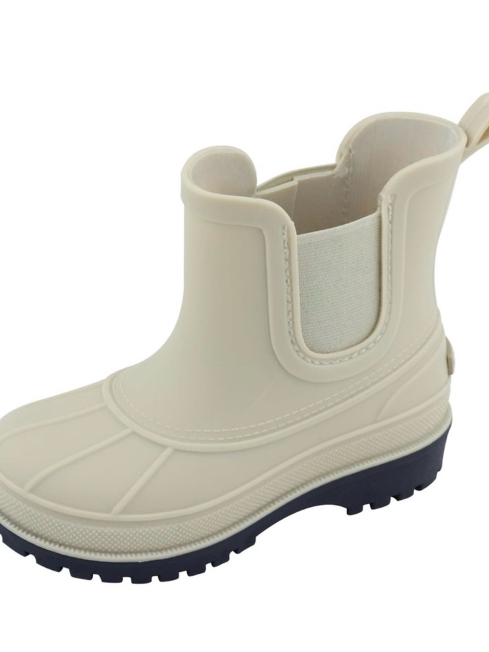 Sperry Kids Cream Chelsea Rain Boot with Black Sole